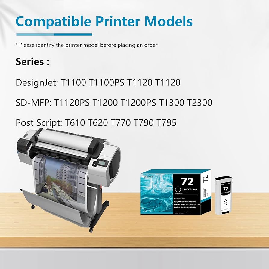 Amazon.com: 72 Photo Black Ink Cartridge C9370A Compatible