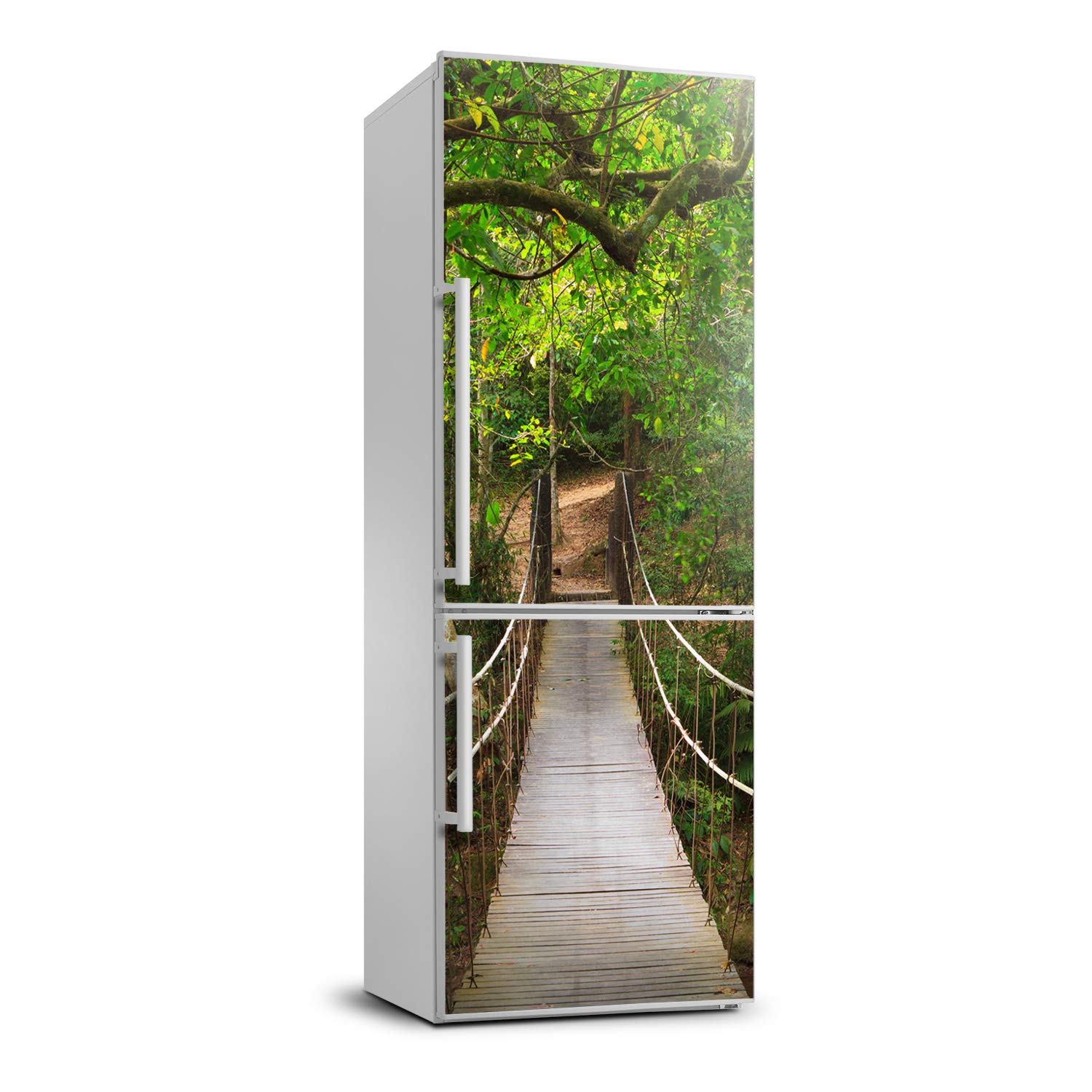 Cubierta del refrigerador autoadhesiva para ocultar arañazos y renovar la cocina con paisaje