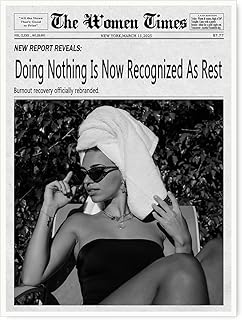 Trendy Newspaper Prints – New York Times Wall Art – Magazine Headlines – Retro Bar Cart Decor – Girly Dorm Room Print Posters-11x14Inch Ready to Hang (Unframed)