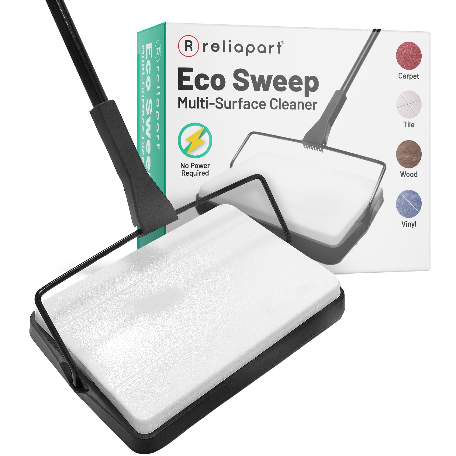 Balai de sol Eco Sweep pour nettoyer rapidement les miettes sur bois stratifié