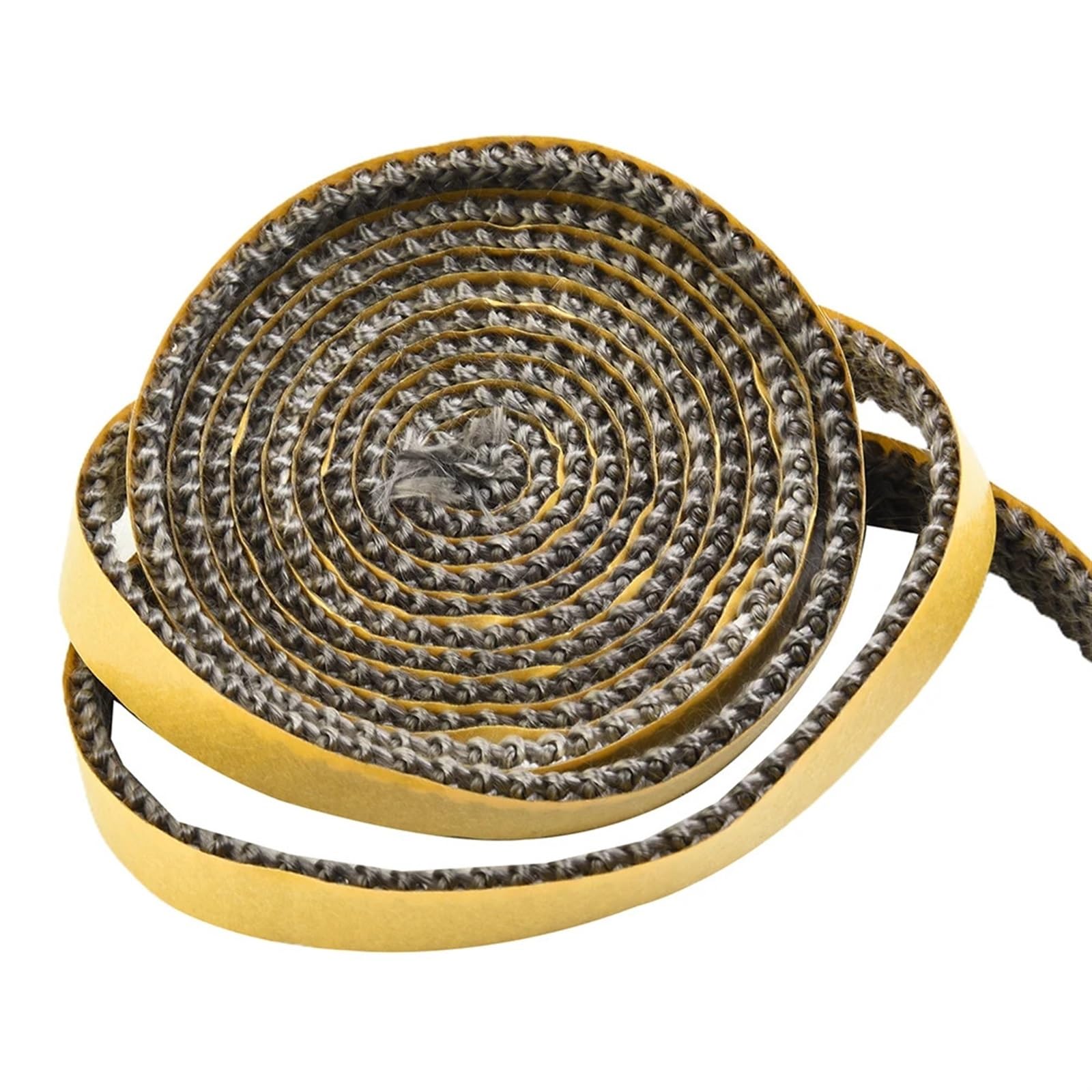 Guarnizione per stufe a legna Corda sigillante for caminetto in fibra di vetro nera 10x3 mm x 2 m autoadesiva