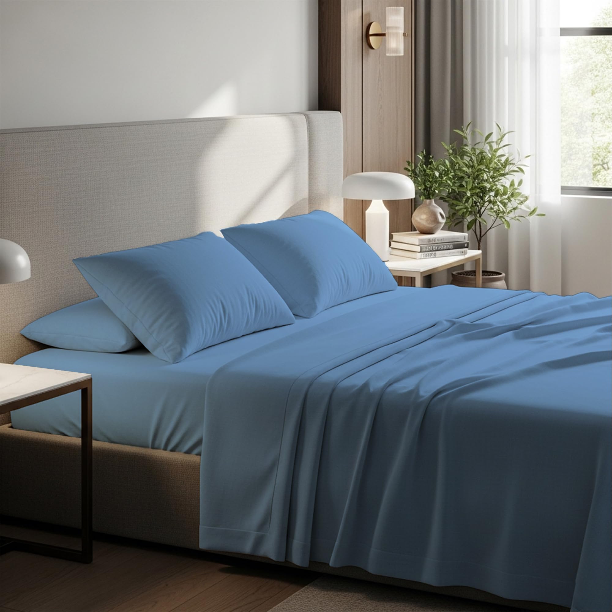 400 Thread Count Single Flat Sheet 100% Egyptian Cotton Gentle & Airy Bed Sheet