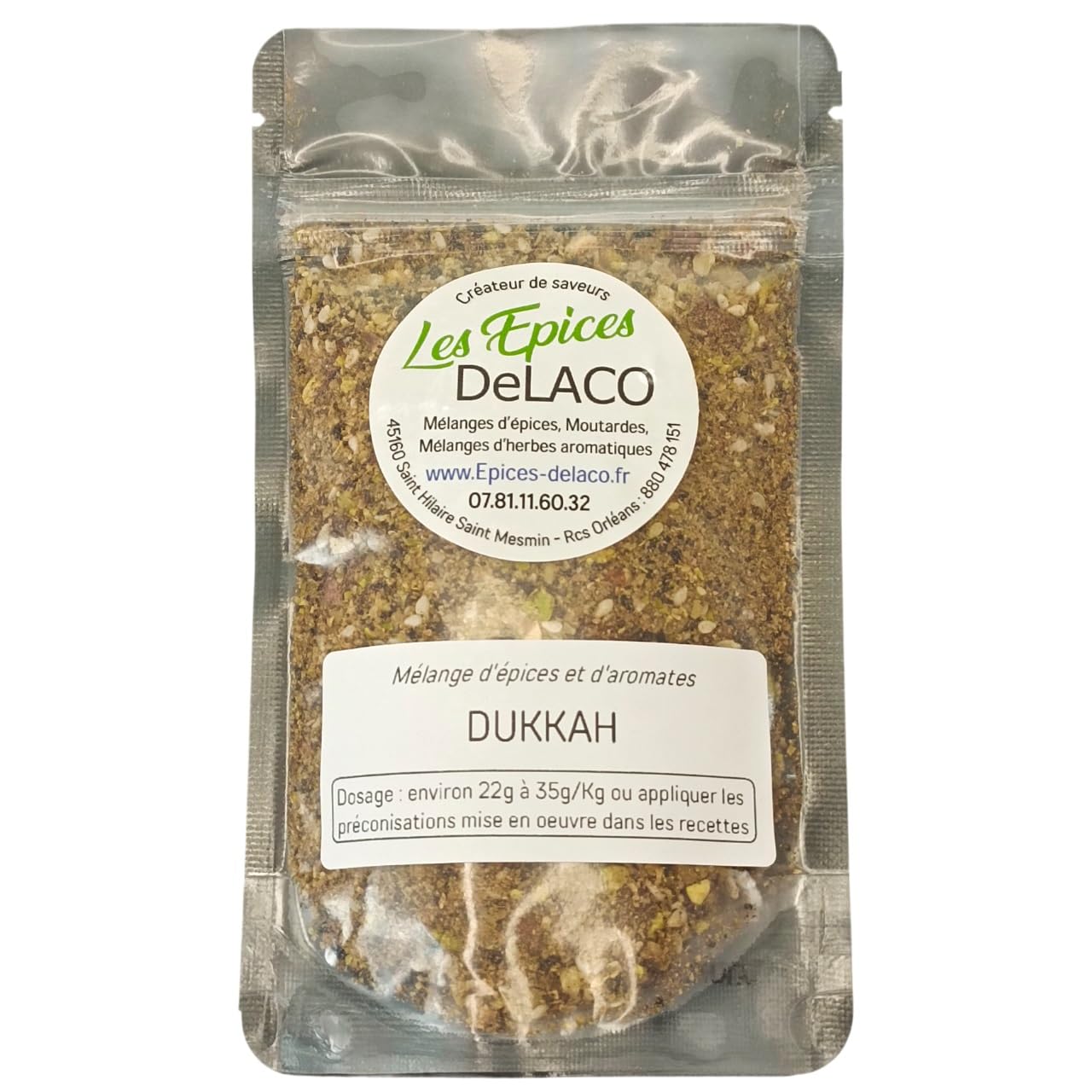 Mélange DUKKAH 620g XL | Les Epices DeLACO | Epices, herbes, aromates, aide culinaire pour assaisonnement : viandes, poissons, légumes, marinades, barbecue, grillades