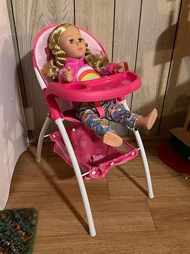 Miniatura 6 de Anivia Silla alta de muñeca de bebé, silla alta de juguete para muñeca (DH010A morado)