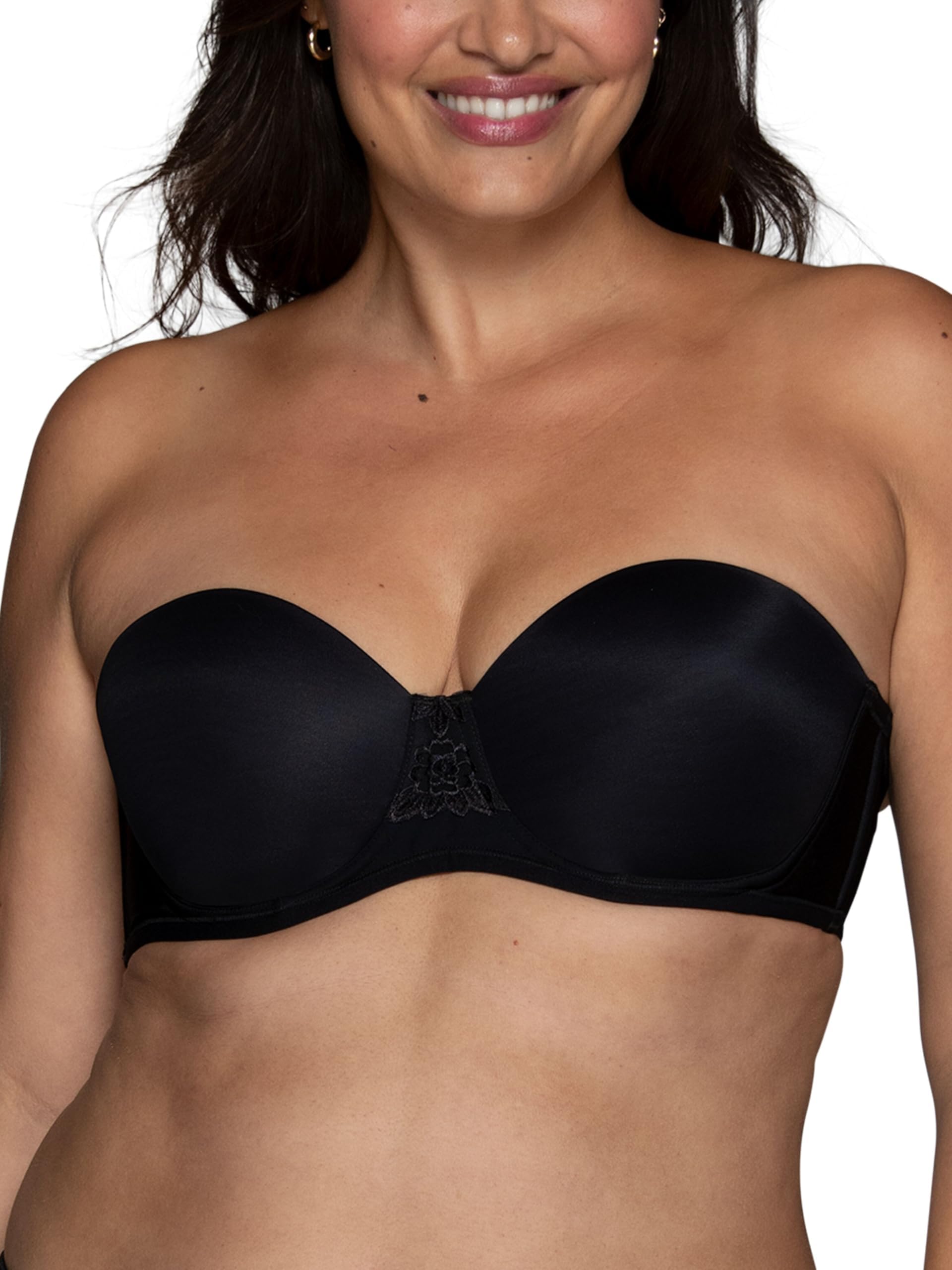 Vanity Fair Women's Beauty Back Smoothing Strapless Bra, 4-Way Stretch Fabric, Lightly Lined Cups up to H