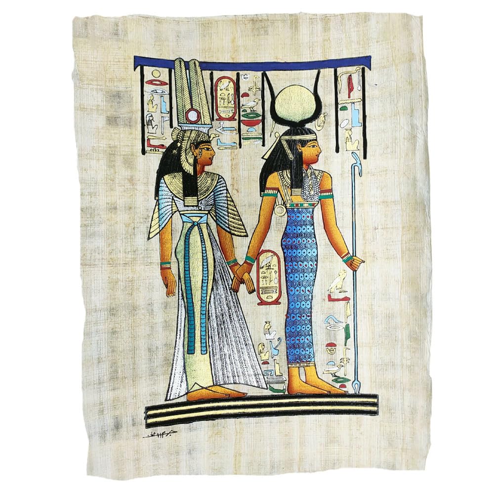 Papiro egipcio auténtico de Nefertari para decoración de salones con arte tradicional 4