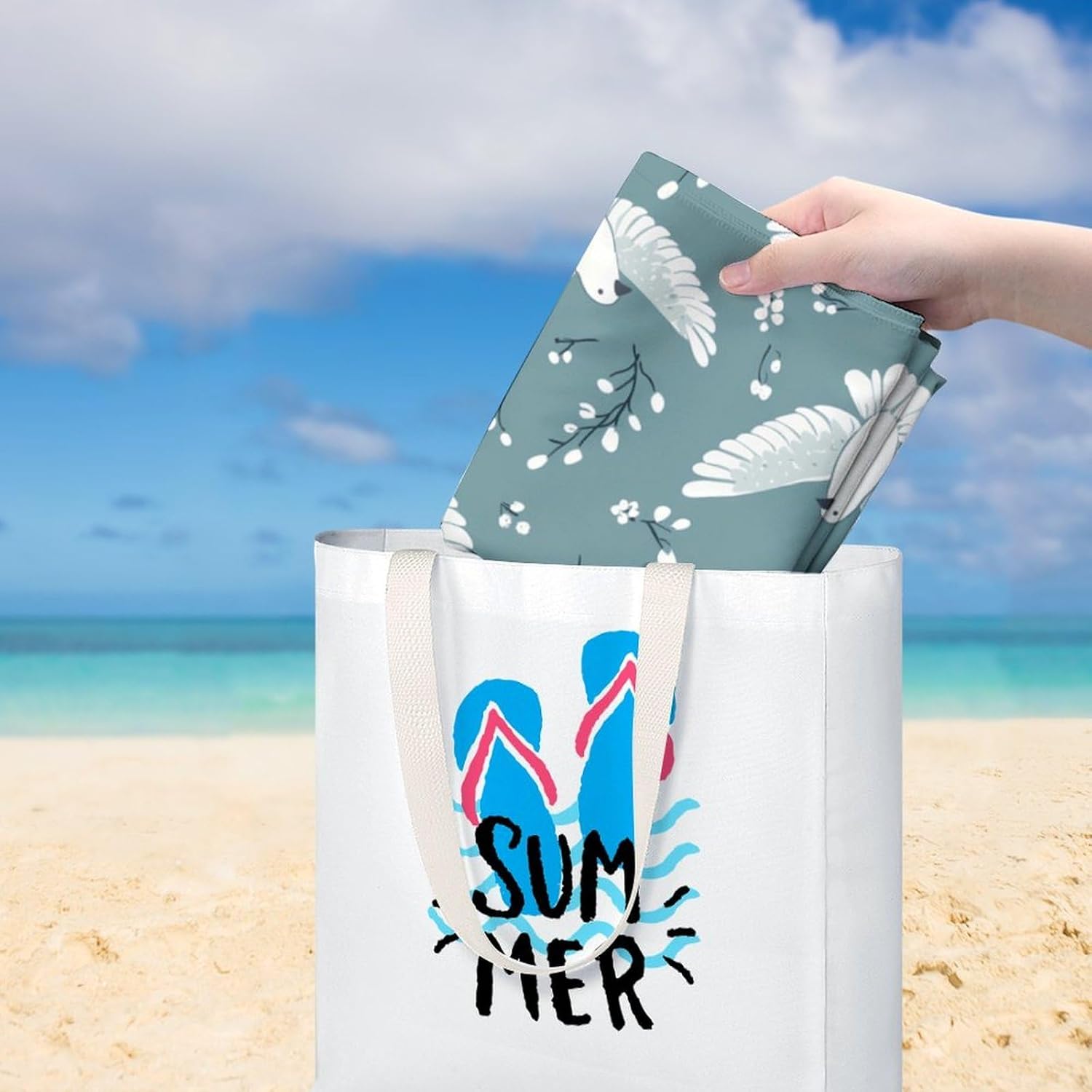 Doves Birds Pattern Oversized Beach Towel Soft Absorbent Pool Bath Swim Towels for Adults Travel Vacation Gifts 130x80cm