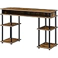 Convenience Concepts Designs2Go No Tools Desk - Home Office Desk with Shelves, Corner Shelf, Vanity Desk, Computer Desk, Nail