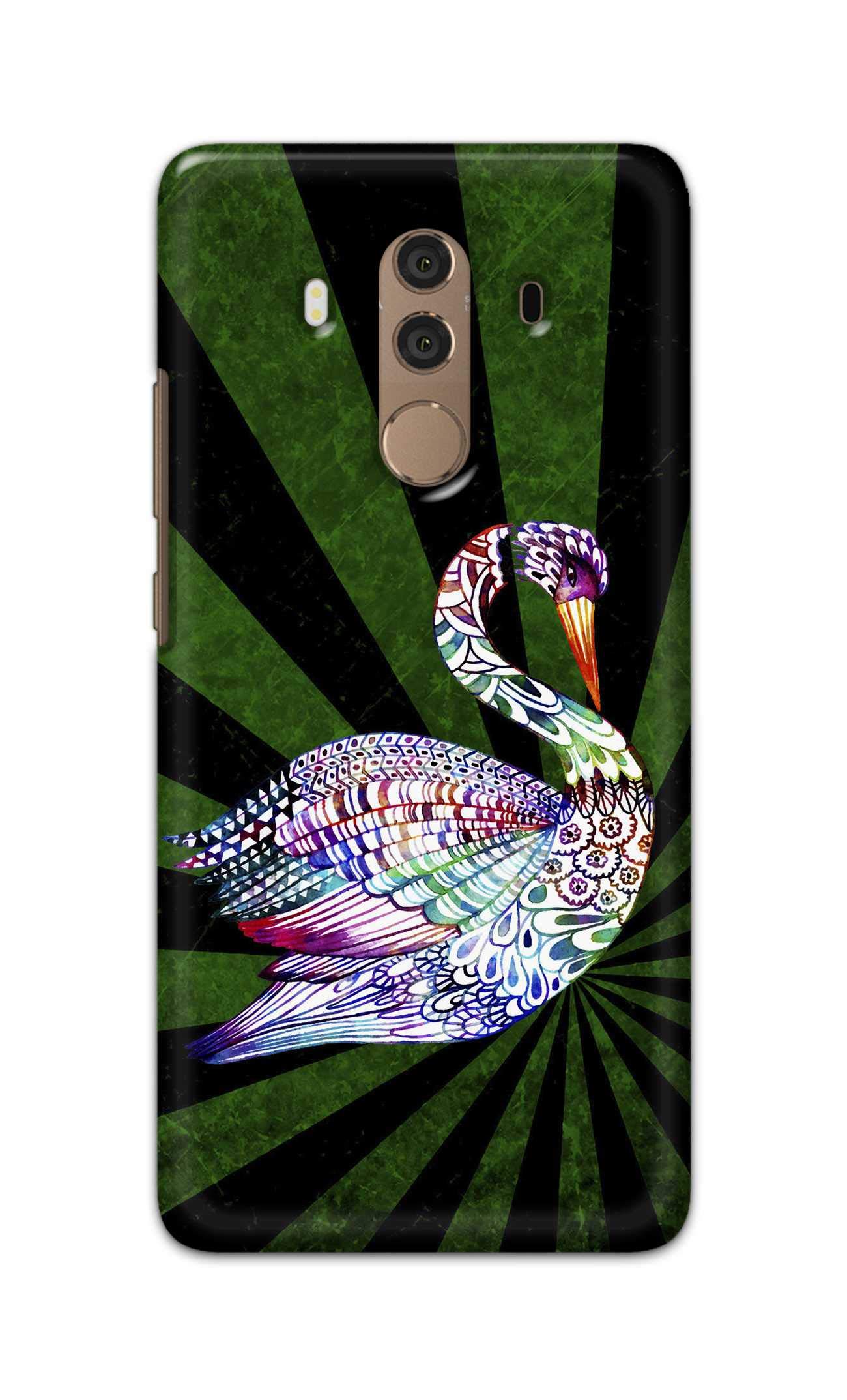 PRINTFIDAA Multicolured Lovely Swan Designer Case for Huawei Mate 10 Pro BLA-L09, BLA-L29, BLA-AL00 Back Cover
