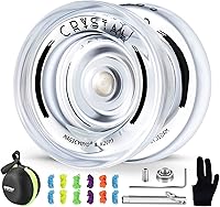 Vista 28 de MAGICYOYO K2 - Yoyo de plástico profesional sensible para niños principiantes, extra no sensible, rodamiento yoyo, yoyo de trucos para adultos + 12