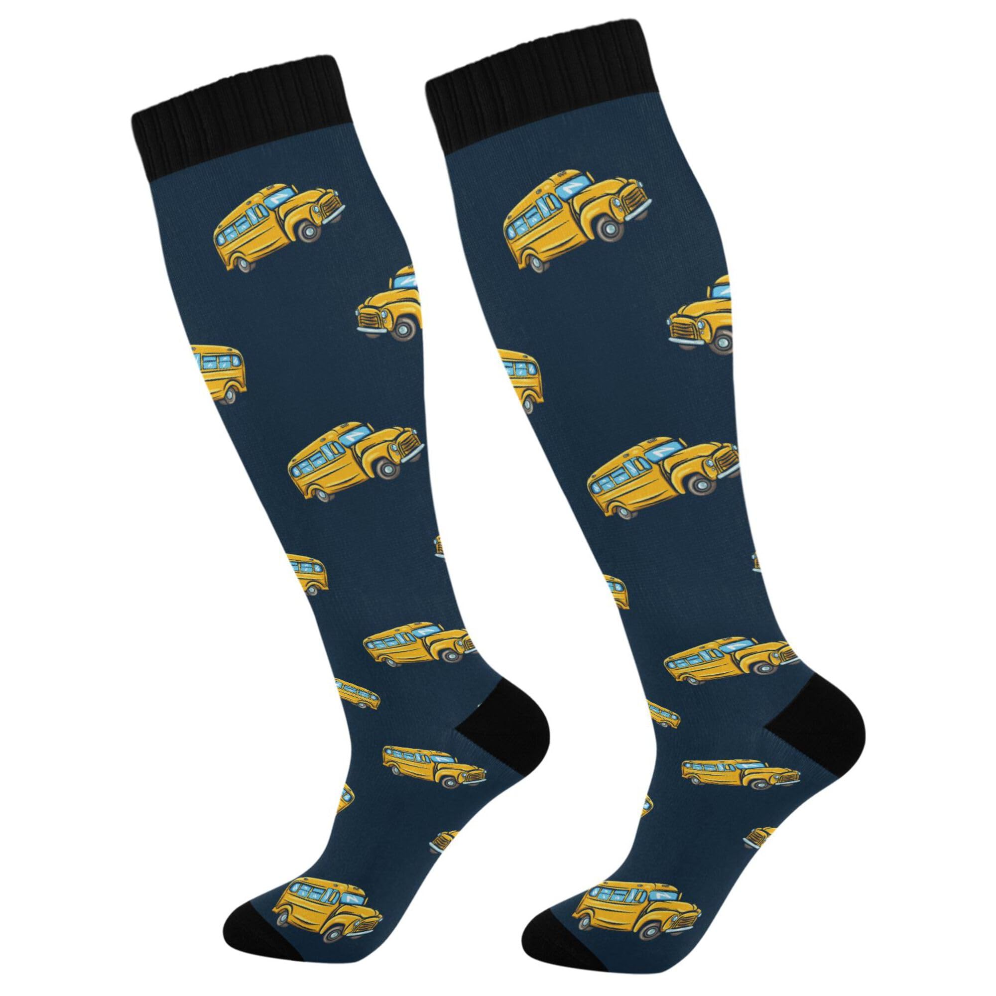 Fisyme Socks for Women Men Warm Comfort Athletic Crew Running Hiking Cycling Compression Socks