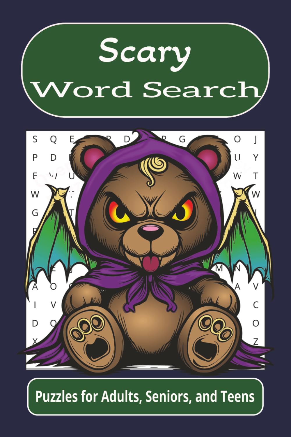 Scary Word Search: Word searches with easy to read print about all things scary, Halloween, ghosts, and more