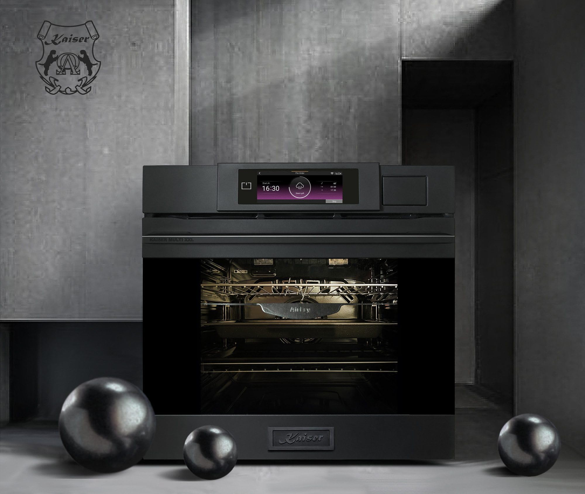 Kaiser Backofen-Set autark EH 6341+KCT 6110 FI Herd Set • XXL Elektro-Dampfbackofen 29 Heizfunktionen inkl. AirFry, Sous-vide, Dampf & Grill + Induktionskochfeld 60 cm Flex, Booster, Anti Scratch