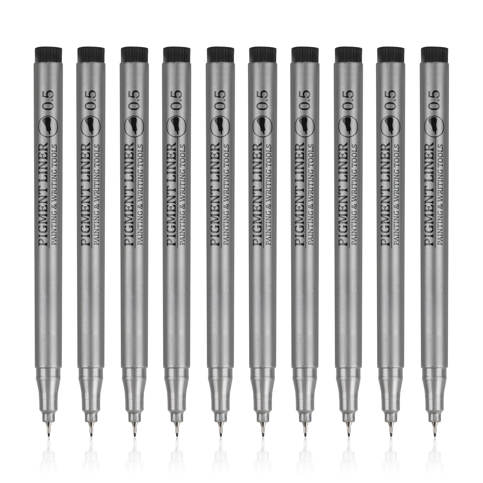 EooUooIPGel Ink Pens - 0.5mm Extra Fine Point Pens for Precision Writing and Drawing - Pack of 10
