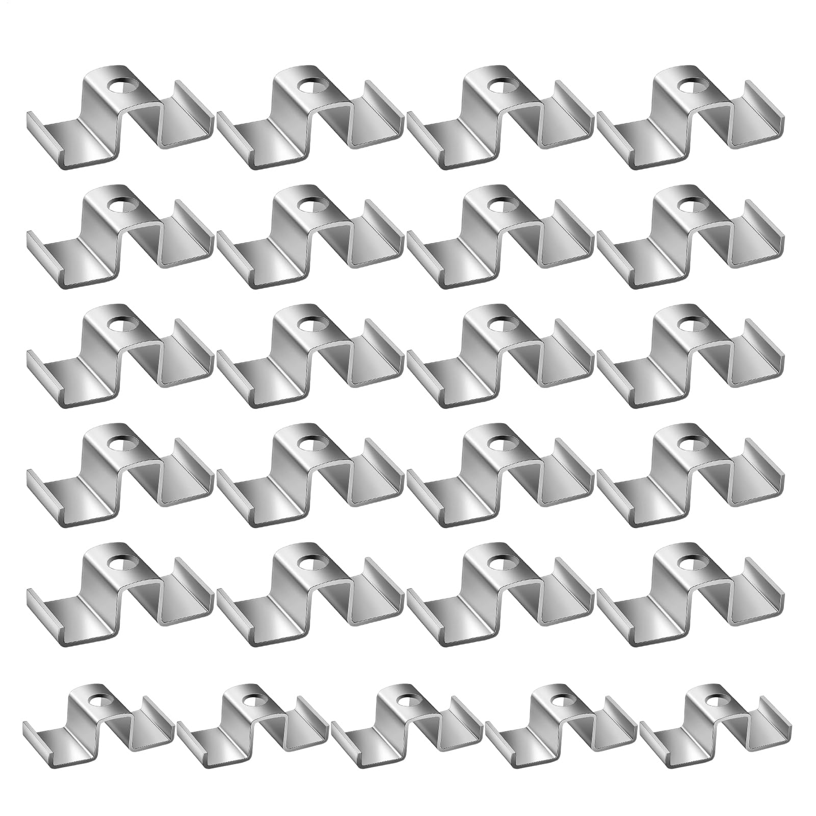 Clips de rejilla para guiado de cables de seguridad en pasarela de escalera industrial exterior