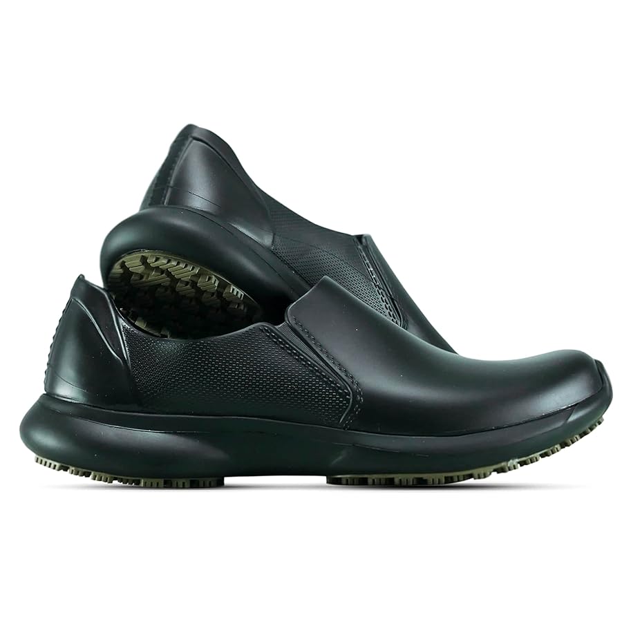Close-up view of non-slip sole pattern on women's walking shoes showing tread design