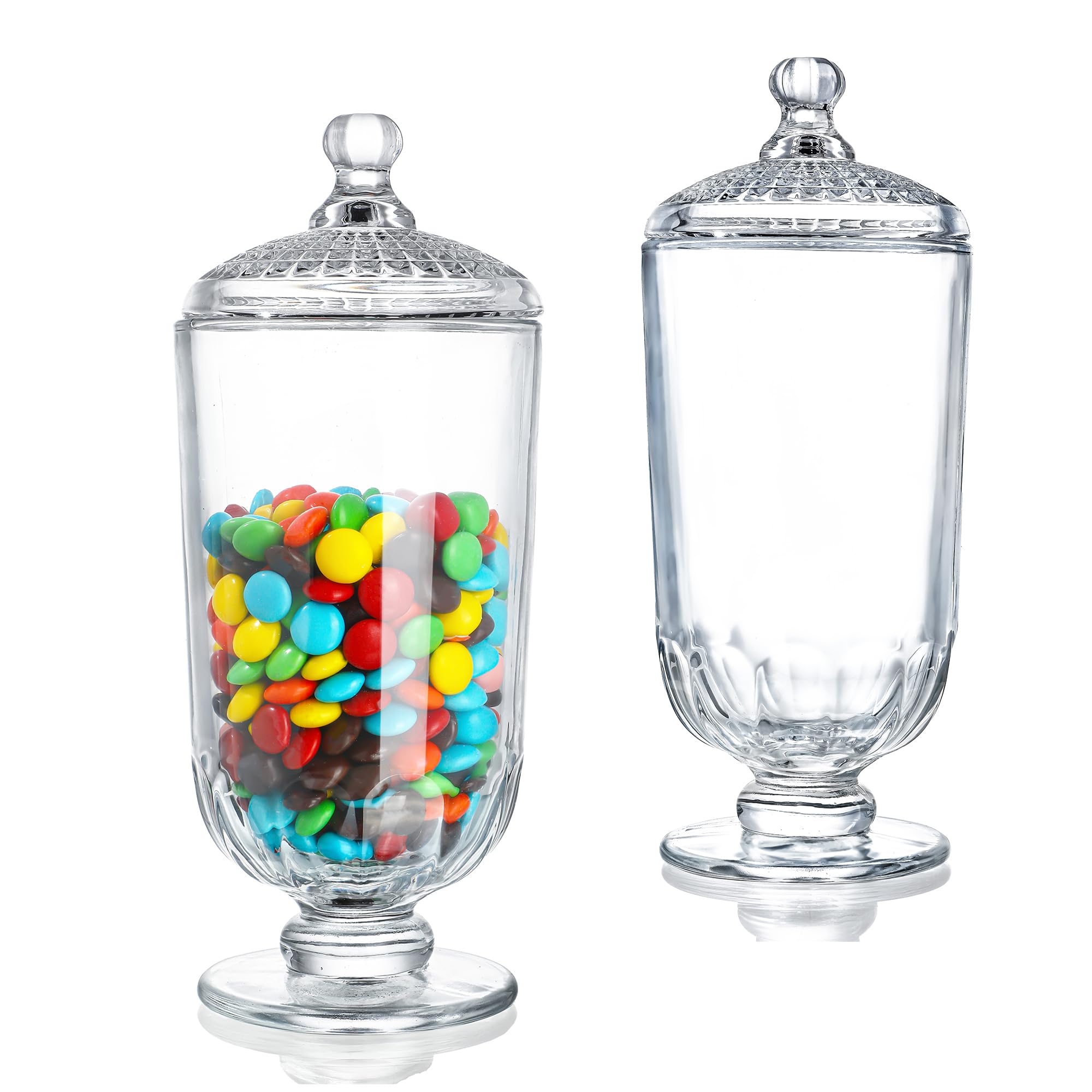2 Pack 24oz Glass Cookie Jars with Lids for Cookies and Candy