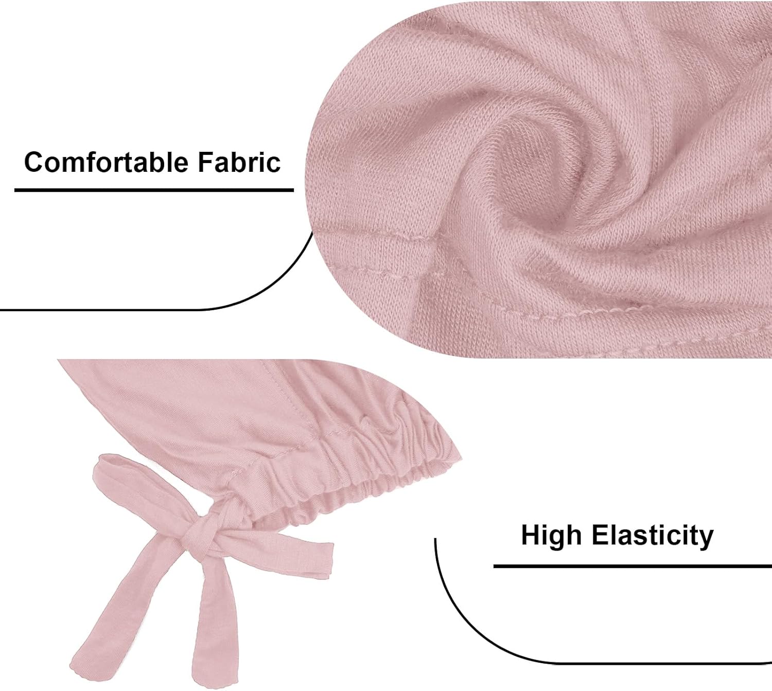 5Pcs Islamic Muslim Under Hijab Cap Inner UnderScarf for women Inner Under Scarf Hat Hijab Cap with Tie Back Closure - Image 3