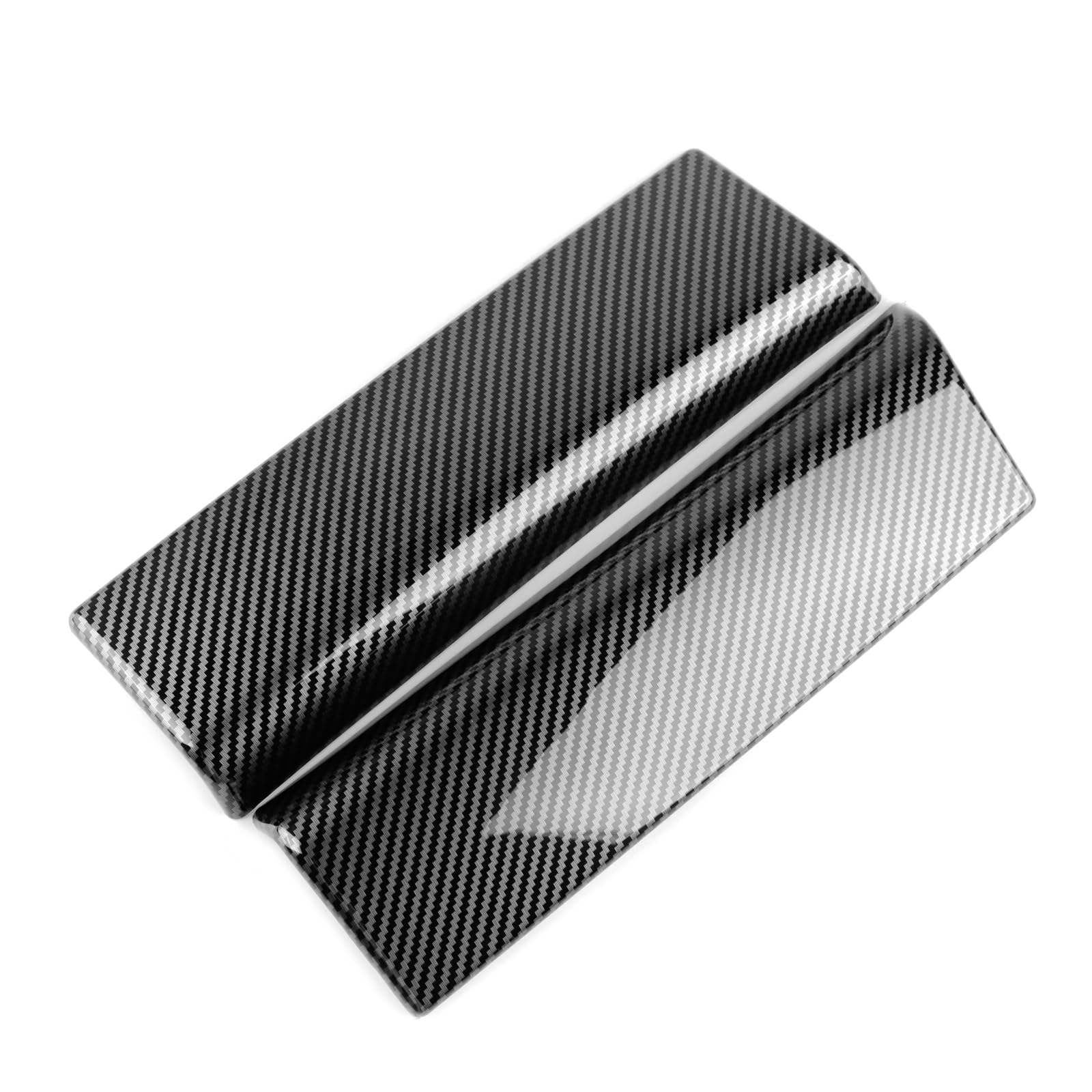 KUNGKIC Copertura per Poggiabraccio Centrale Console Protettore Adesivo per Interni per Mercedes-Benz Classe A, B, W177, W247, CLA, GLA, GLB, GLE, GLS, EQA, EQB, Accessori, ABS (Motivo in Fibra di