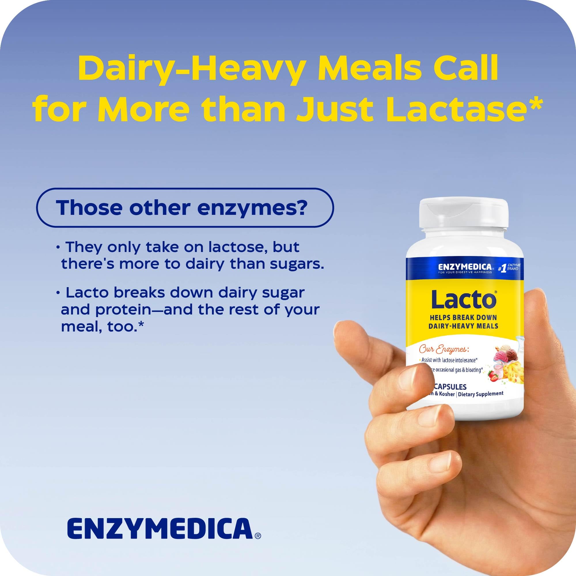 Enzymedica Lacto Digestive Enzymes for Men & Women - 90 Capsules — Amazon image 4