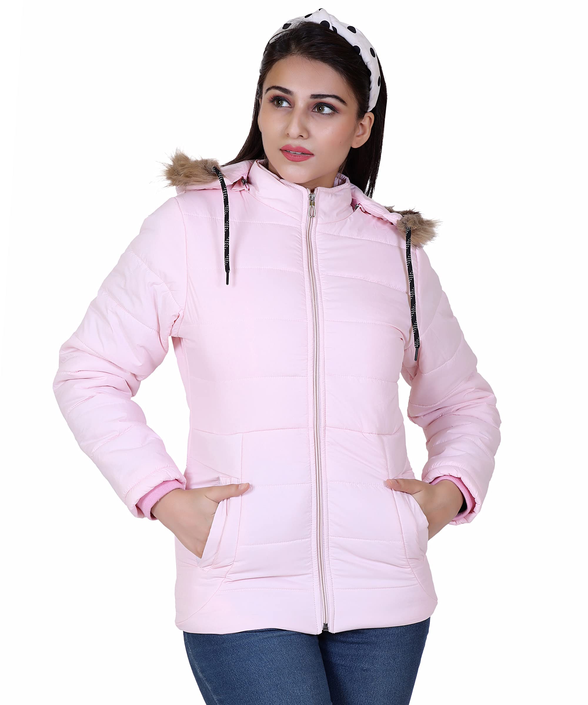 brazo Latest Quilted Full Sleeve Puffer Winter Jacket for Women and Winter Jacket for Girl. Sweater Jacket/Fur Jacket/Water Resistant Jacket for Woman with Hood for keep you warm.-picture-34