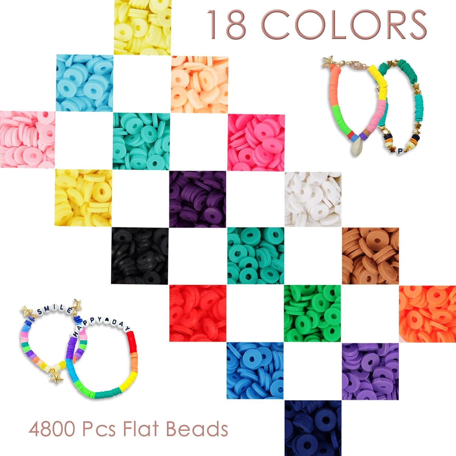 VIRADHAM Glass Seed Beads for Jewelry Making Kit – Multicolor Bracelet Making Set with Letter Charms | DIY Friendship Jewelry, Art | Craft Beads for Girls Unicorn Gift Box (Beads kit 1) 2