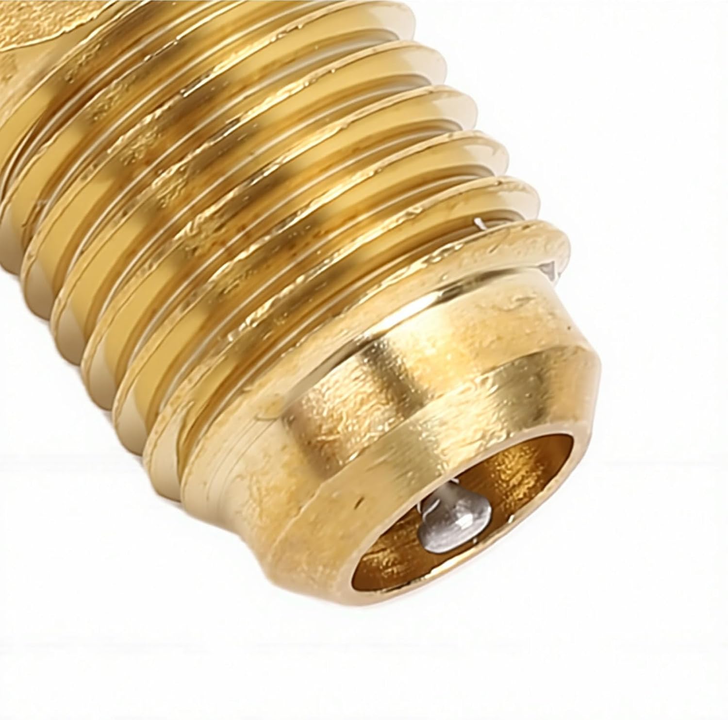 Karlak A2 Brass Refrigerant Adapter Straight Through Compatible with R32 for HVAC Charging and Refrigeration Equipment 1 X Unit