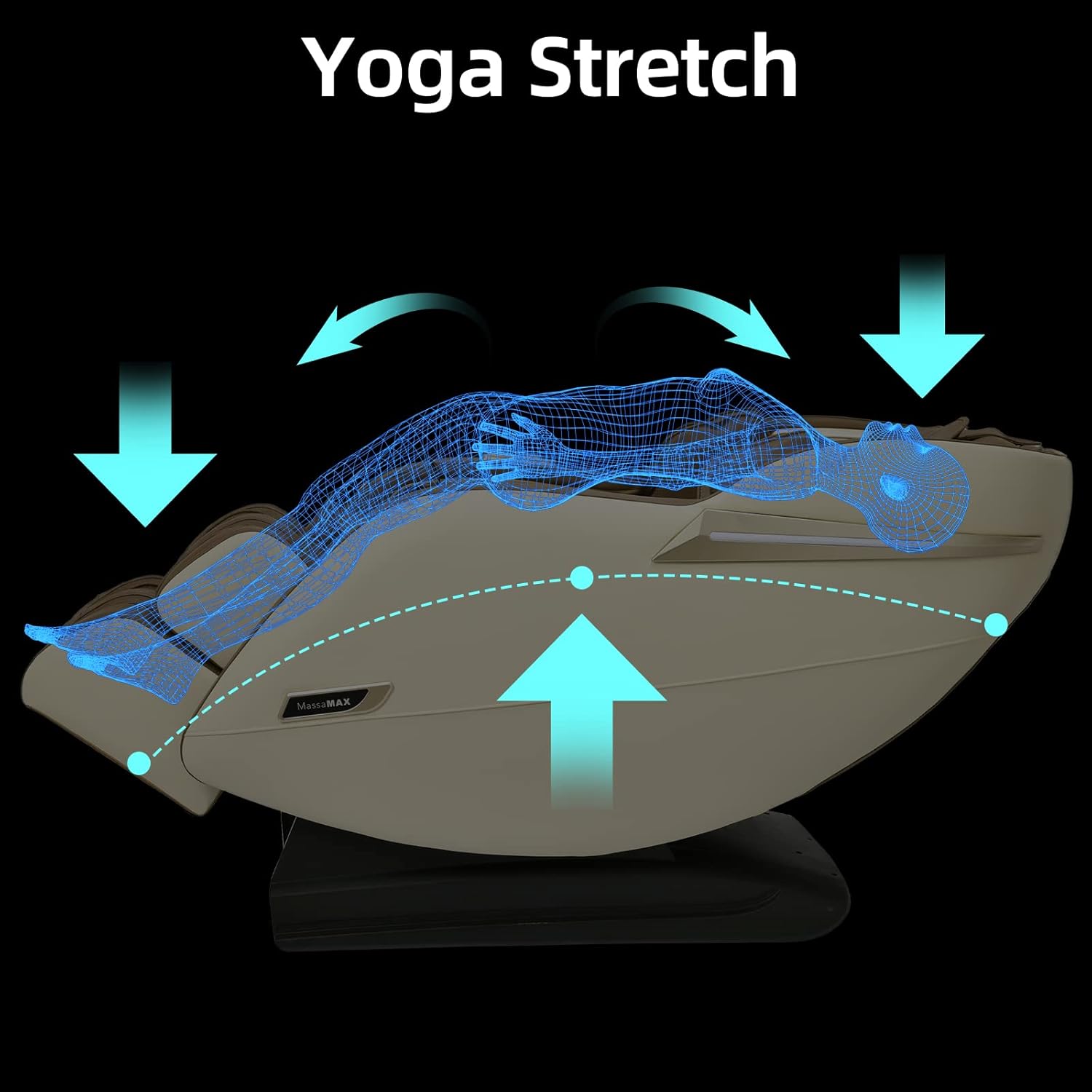 MassaMAX Full Body Massage Chair, Zero Gravity Recliner with Yoga Stretch, SL Track, Airbags, Heating, and Foot Massage : Beauty & Personal Care