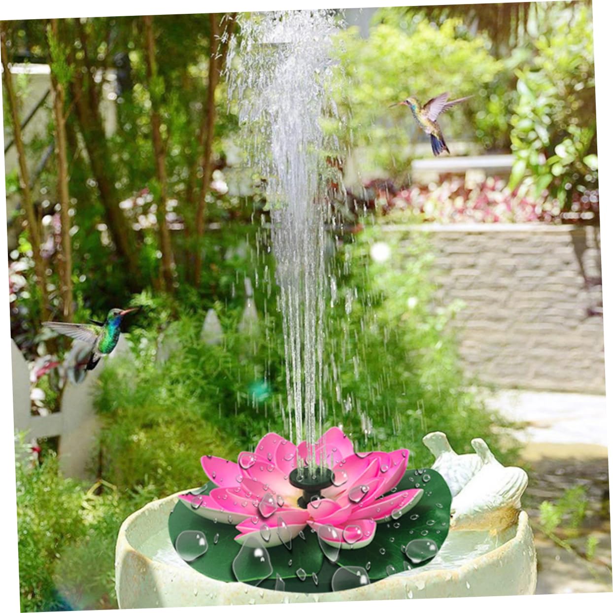 Didiseaon Fontana Solare da Giardino Pompa per Laghetto Esterno, Design Decorativo per Fontane e Spazi Verdi