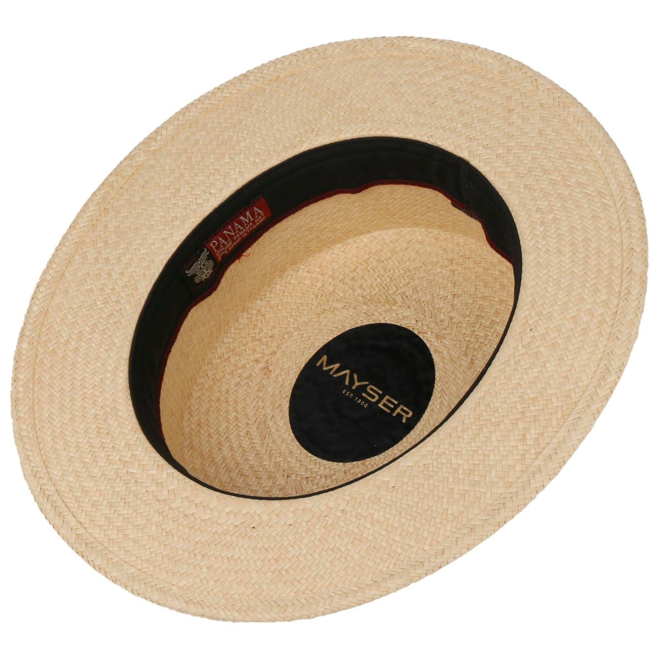 Mayser Gondolo Sombrero canotier de Panama de Paja Hecho en UE Unisex Primavera Verano