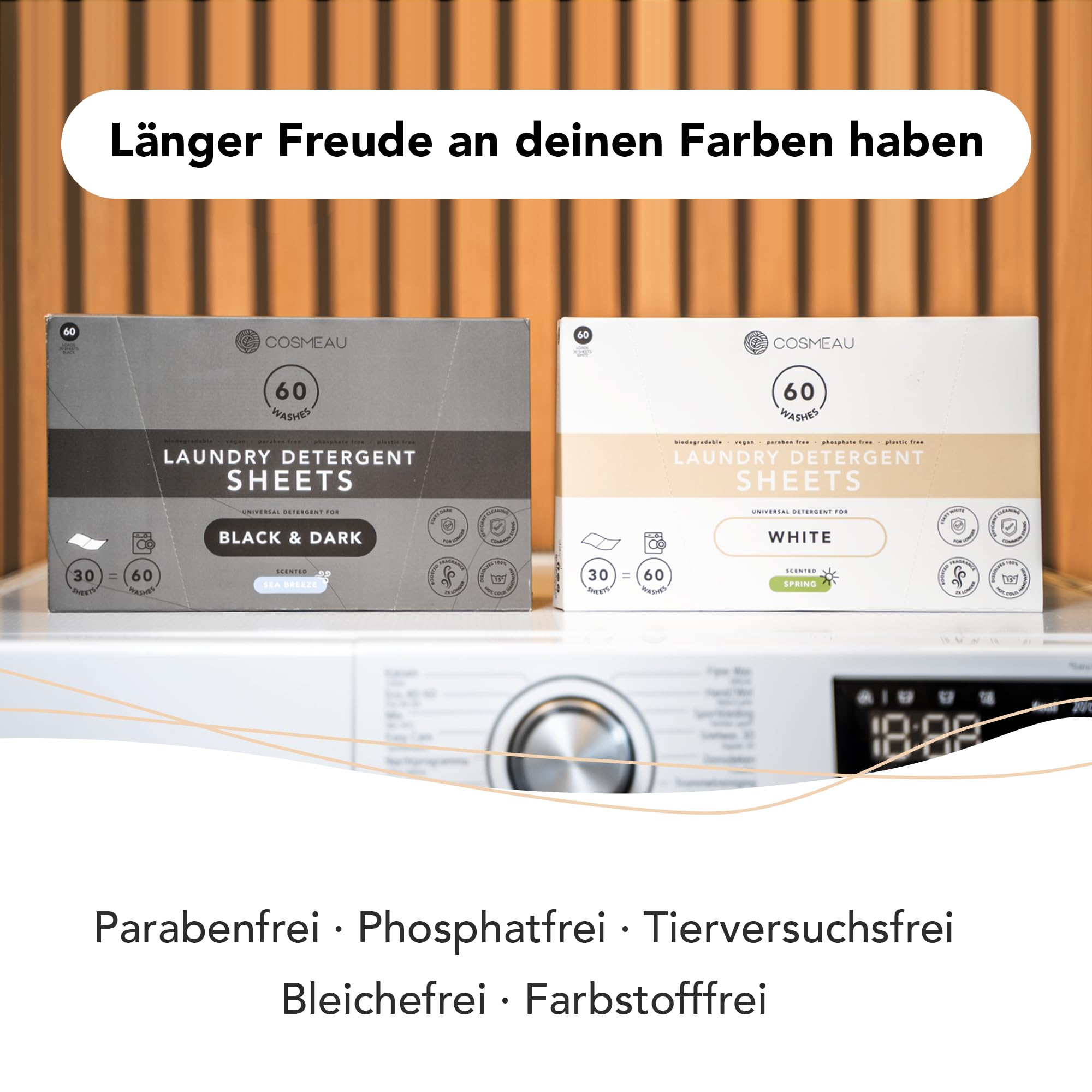 Waschmittel Blätter für Weiße Wäsche - Frühlingsfrisch - bis zu 60 Waschgänge