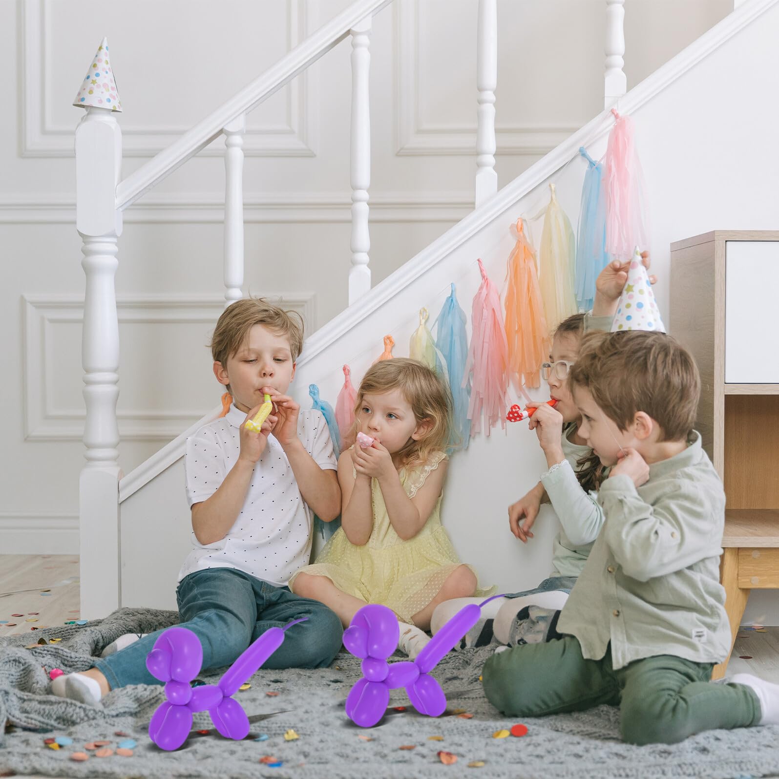 HANABASS 500 Piezas Globos de Látex para Modelar Decoración Creativa de Fiesta y Bodas Kit de Globoflexia Seguro y Resistente para Festivo
