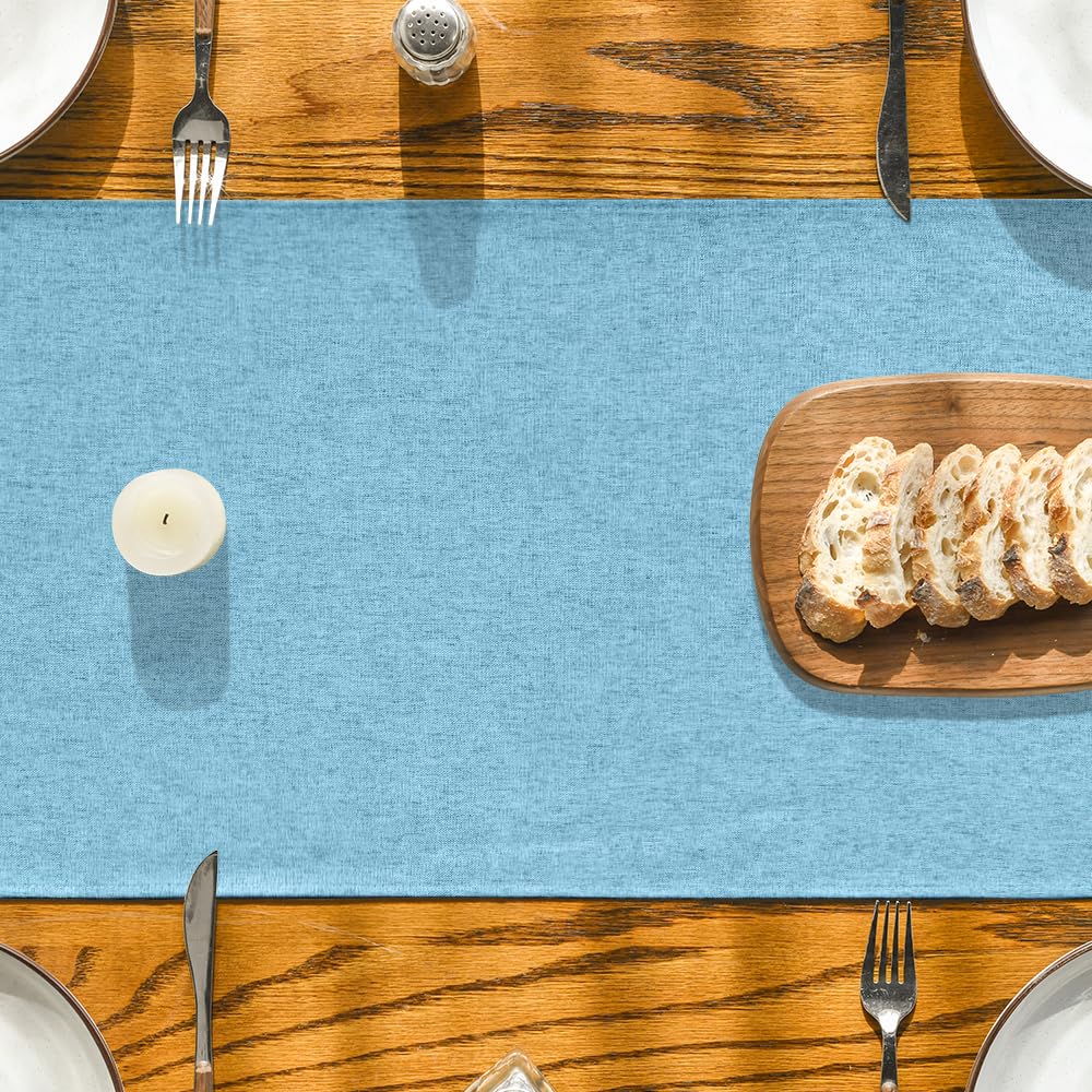 Chemin De Table été Motif Citrons Et Feuilles – Décoration De Table Bleu Citron 33x183 Cm – Pour Cuisine, Salle à Manger, Fêtes Et Vacances - 5