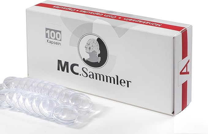 MC.Sammler Cápsulas Protectores para Monedas de 2 Euros, 26 mm, Paquete de 100