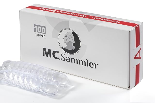 MC.Sammler 2 cápsulas para monedas de 26 mm, 100 unidades
