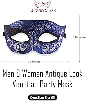 Vista 37 de Máscara de mascarada para hombre, máscara de aspecto antiguo para Halloween, fiesta veneciana, fiesta de máscaras y baile de máscaras