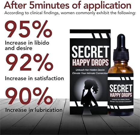 secret happy drops libido boost happy hormones drops increase sensitivity and pleasure increase energy levels promote relaxation and promote improved blood circulation (3 pieces)