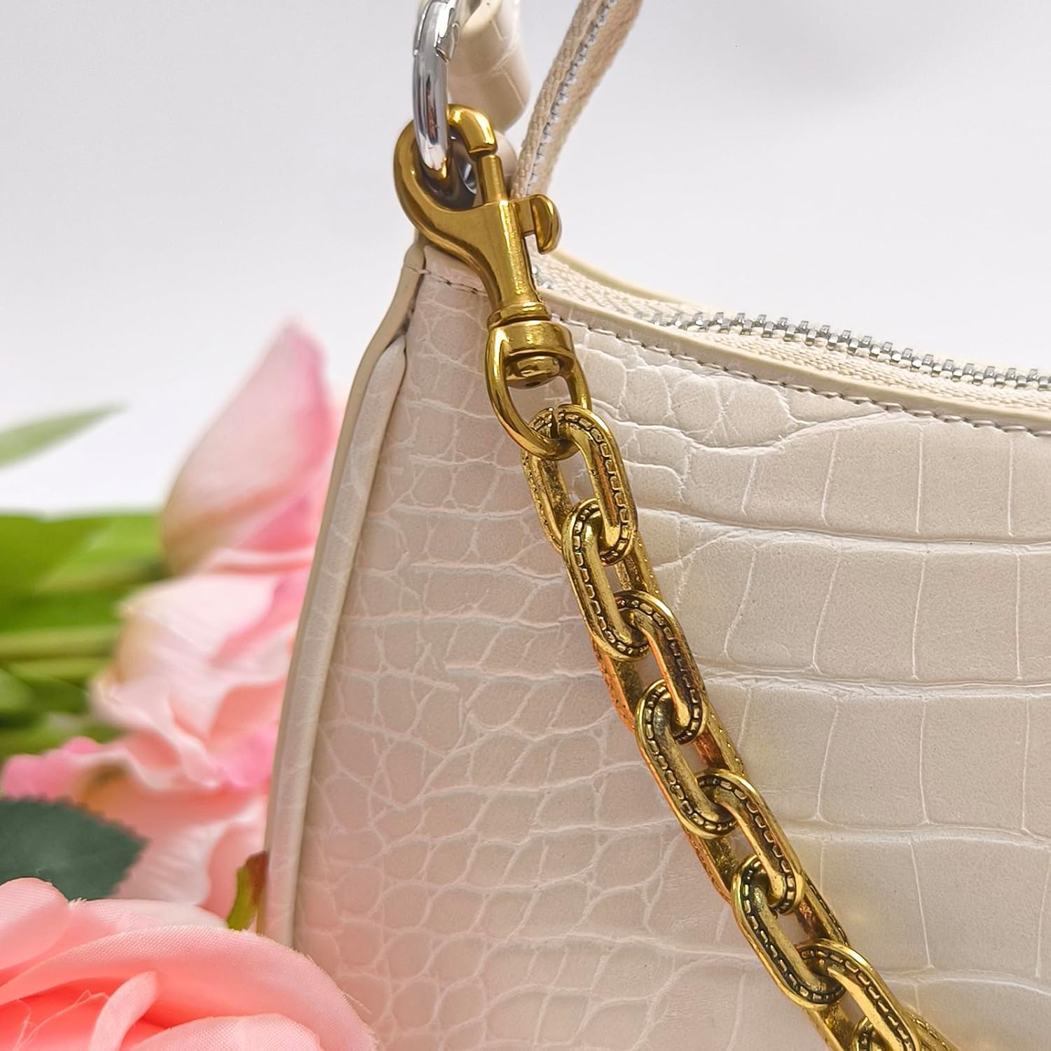 Vintage Gold Bag Charms Purse Extender Chain Floral Cute Wallet Keychain Accessories for Women's Handbags Bags &Jeans - Image 8