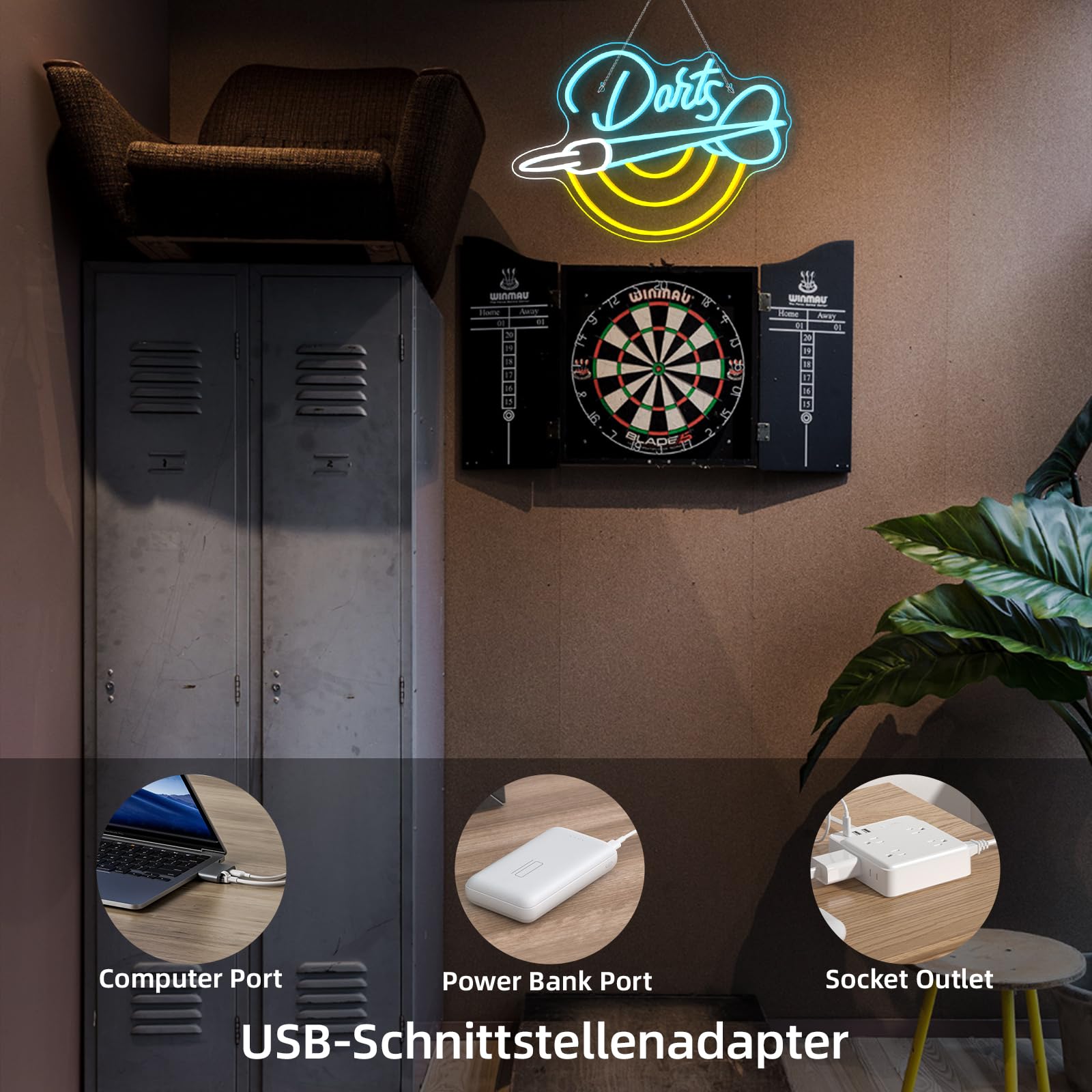 Horseneon Dart Neonowy szyld, Darts Bar Led szyld, Dartowa tarcza reklamowa na ścianę, neonowe szyłd LED do gry, neonowy szyłd do gier do gry w pokoju, pubu, domu, baru, klubu, kryjówki dla mężczyzn