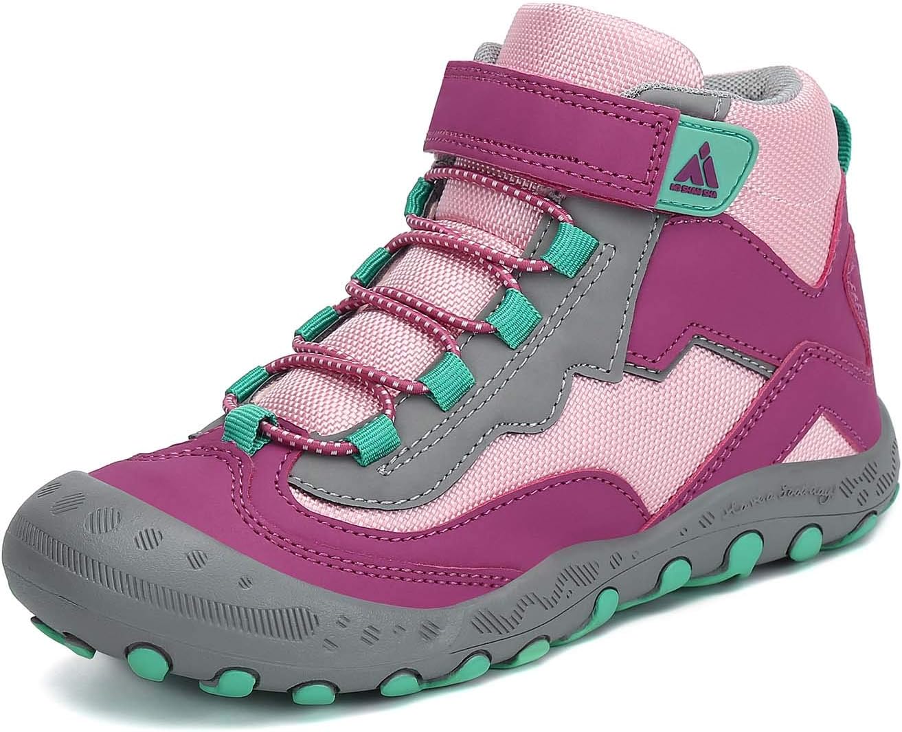 Boys Girls Water Resistant Hiking Boots Anti Collision Non Slip Athletic Outdoor Ankle Walking Shoes