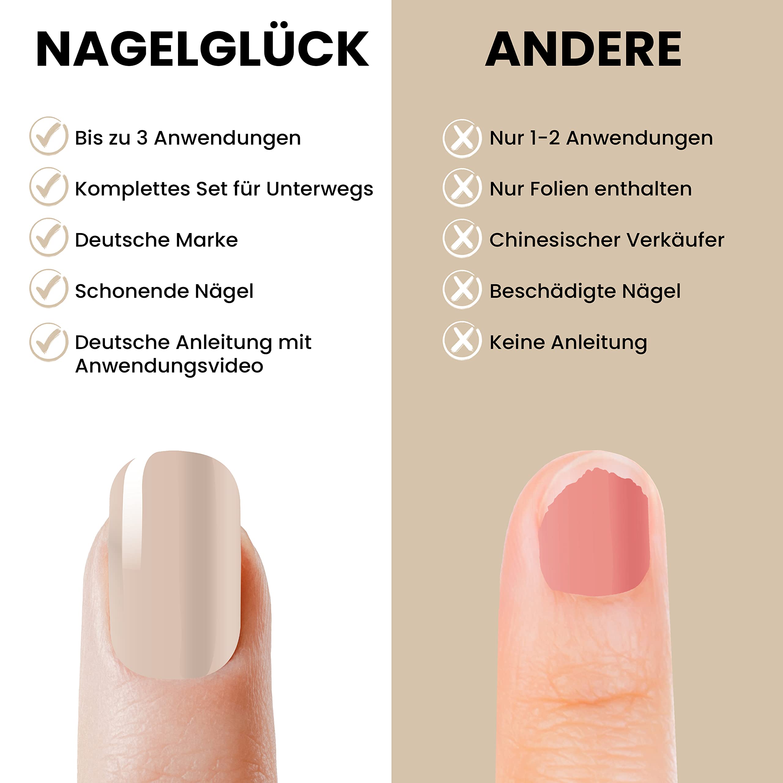 32 Nagelfolien Selbstklebend – Langlebiger Nagellack-Ersatz, Bis 14 Tage Haltbar