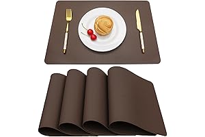 Premium Leather Placemat Set for Upscale Dining: Elevated Elegance for Indoor and Outdoor Occasions