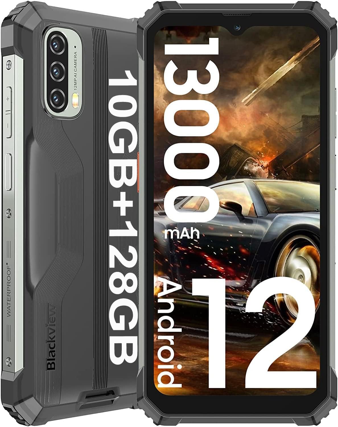 Blackview Phone BV7100 Rugged Smartphone,13000mAh 33W Fast Charge,10GB+128GB/1TB Expand Rugged Phone, 6.58″ FHD+ 1080*2408, IP69K Waterproof Smartphone, NFC/OTG/Glove Mode, Face/Fingerprint Unlocked Blackview Phone BV7100 Rugged Smartphone,13000mAh 33W Fast Charge,10GB+128GB/1TB Expand Rugged Phone, 6.58″ FHD+ 1080*2408, IP69K Waterproof Smartphone, NFC/OTG/Glove Mode, Face/Fingerprint Unlocked