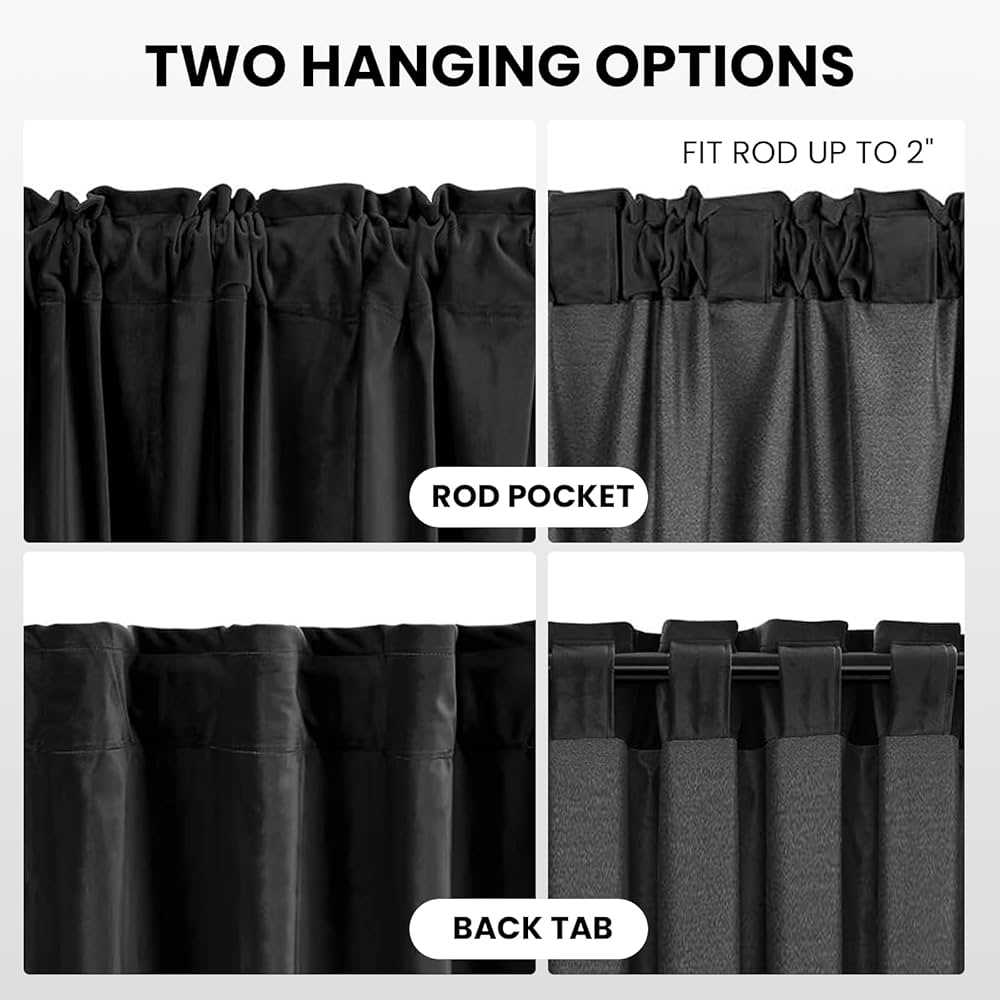 hide Pridian / Venetian Dark＋2枚 Amazon.com: Dreaming Casa Darkening Black Velvet Curtains