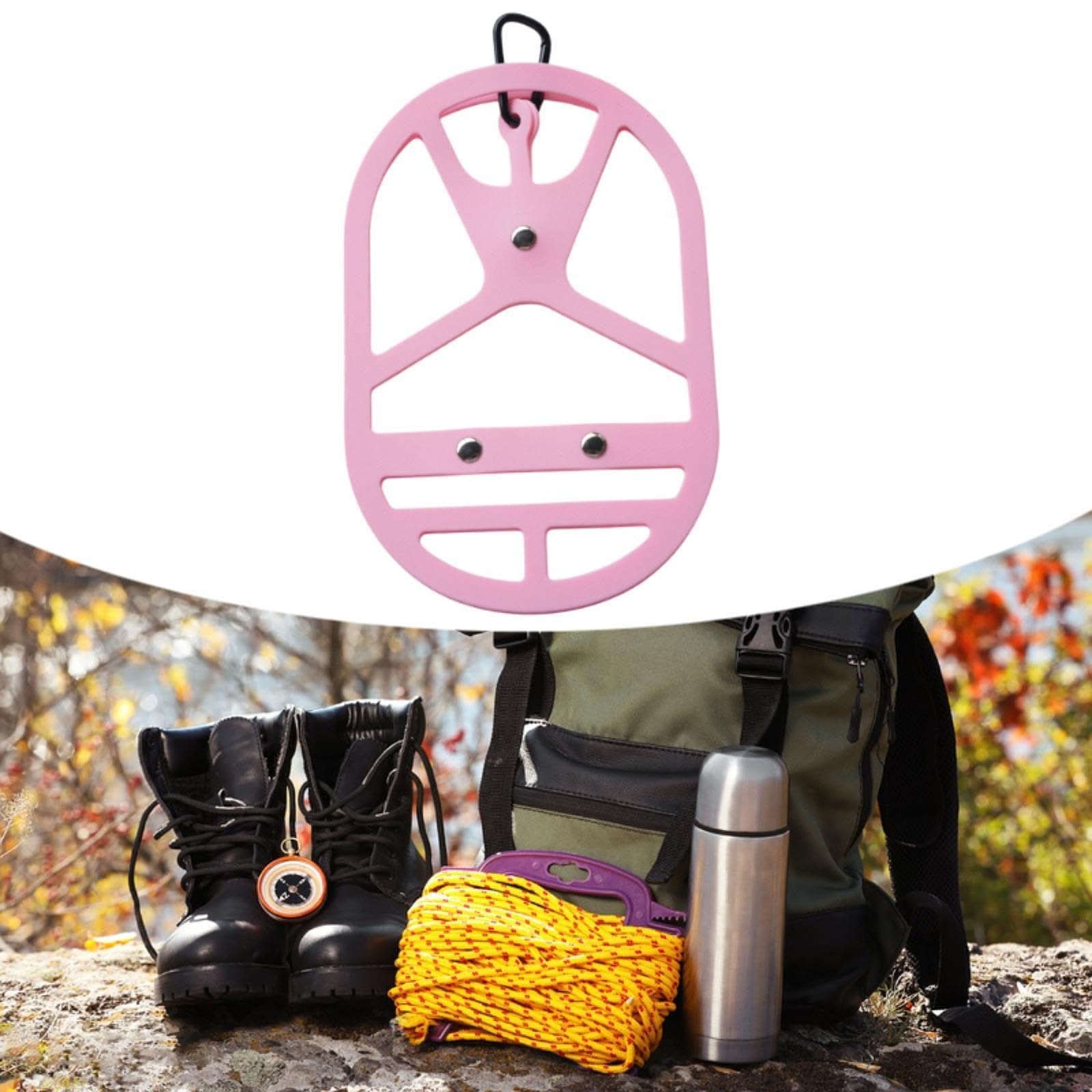 THE STYLE SUTRA Footwear Clip Rack Backpack Shoe Holder for Outdoor Activities Travel Soccer Pink XL-image-19