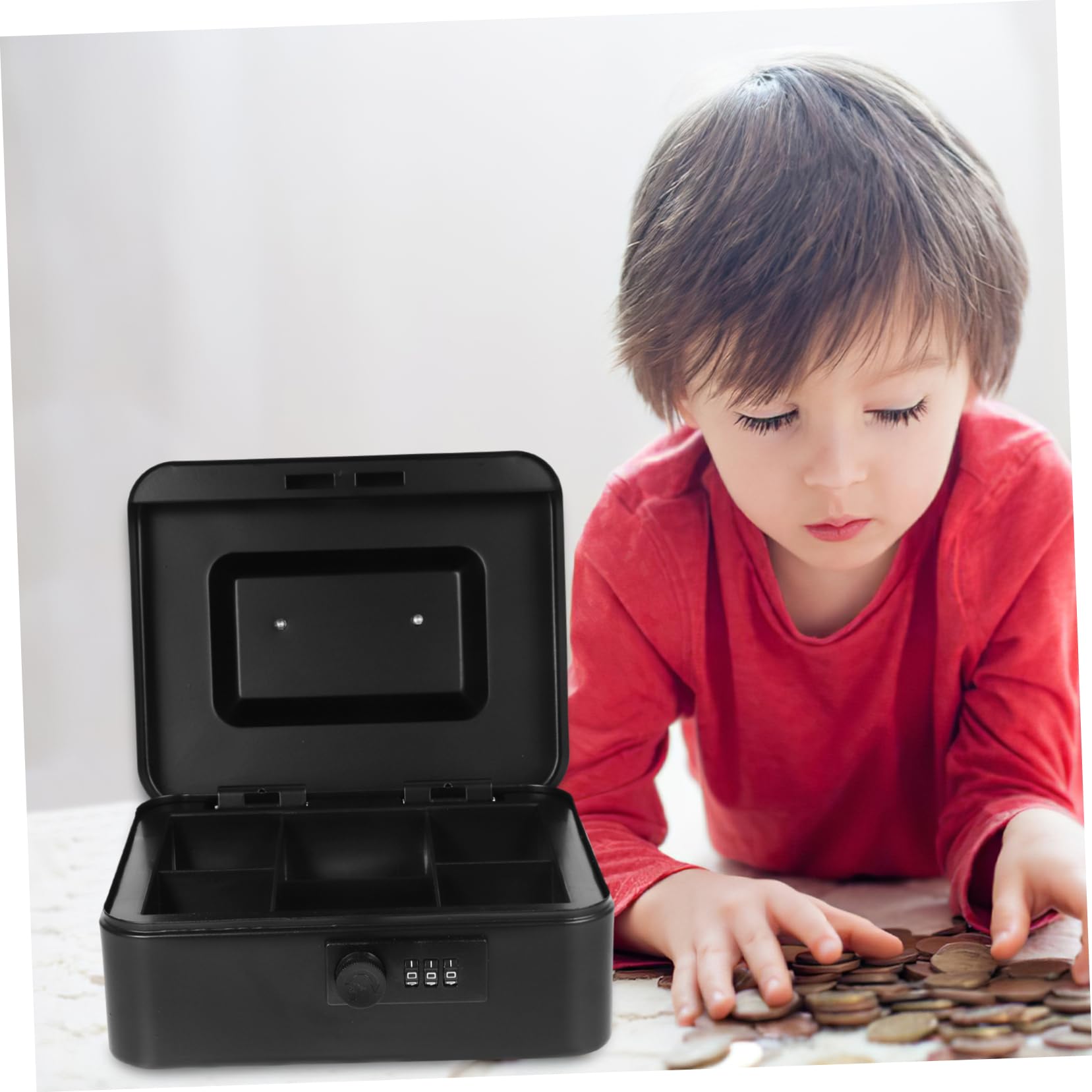 Caja Fuerte con Cerradura Y Llave Caja de Almacenamiento de Dinero con Cerradura Digital Minicaja Fuerte Decorativa para Niños Y Niñas