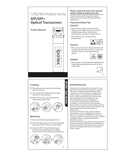 Miniatura 7 de ipolex Módulo SFP+ 10GBase LR de modo único, Transceptor de fibra óptica 10G SFP LC 1310nm para Cisco SFP-10G-LR, Ubiquiti UniFi UF-SM-10G, Meraki