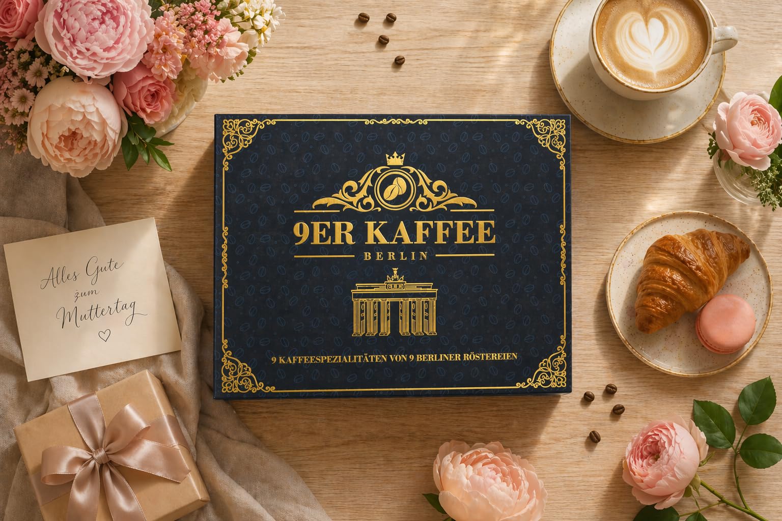 Kaffee Geschenk-Set 9 Berliner Kaffeeröstereien Specialty Coffees Kaffeebohnen Probierset Geschenkbox