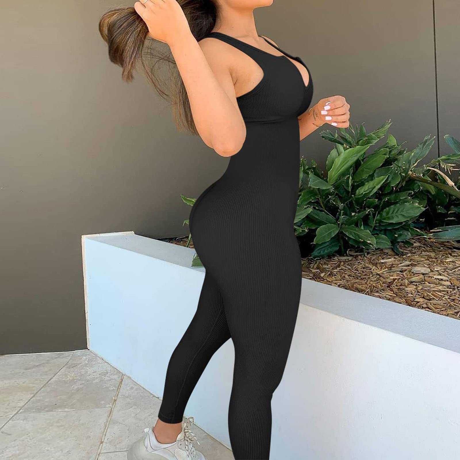 Tute Jumpsuit Intere Tuta Intera Donna Senza Maniche Body