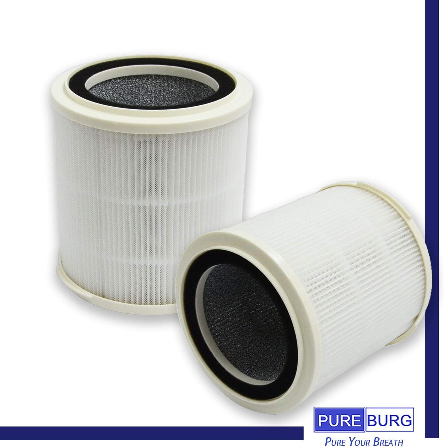 PUREBURG Replacement Filter Compatible with INTEY NY-BG55 Air Purifier,2-Pack H13 4-Stage Filtration Activated carbon Air Clean Dust VOCs Odor PM2.5 - Image 3